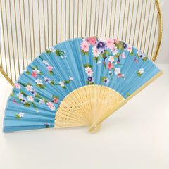 Vintage Flower Folding Fan Dance Performance Fan Photography Props Fan