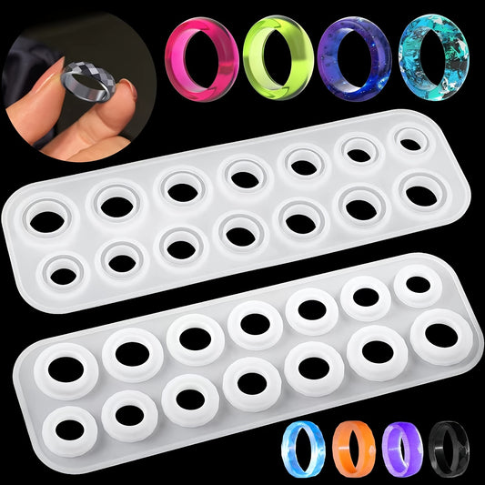 Resin Ring Molds Silicone - 14 Sizes for Rings Earrings Pendants Crafts
