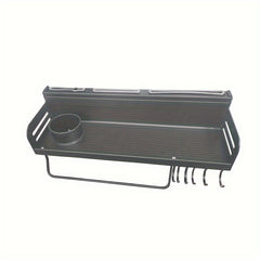 Wall Mounted Spice Organizer Rack with Chopsticks Holder