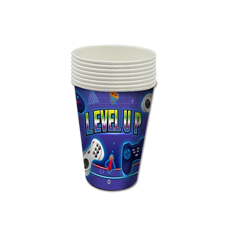 Video Game Party Decoration Set Plate Banner Tablecover Blowout Hat Supplies