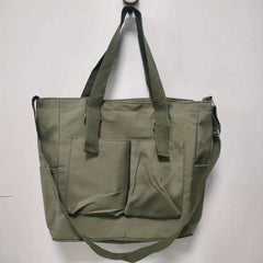 Vintage Messenger Bag Patch Pockets Crossbody Large Shoulder Purse
