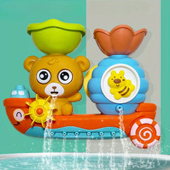 Powerful Suckers Bath Toy with Slide & Water Play Teddy Bear