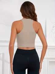 Sporty Rib Knit Vest Slimming Running Top