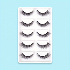 5 Pairs 3D Crisscross Lashes Natural Look Wispy Makeup Lashes Add Natural Volume