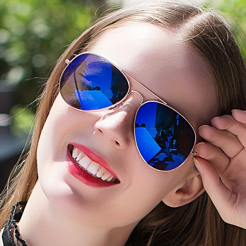 Top Bar Aviator Sunglasses Metal Frame UV400