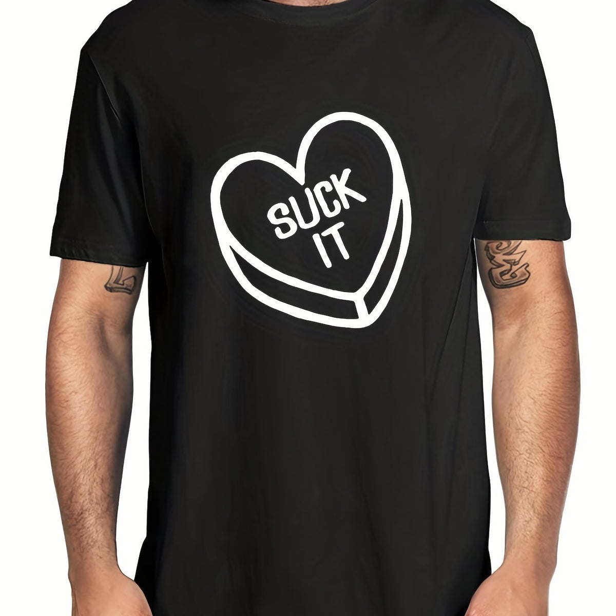 Men's Suck It Print T shirt Casual Tee
