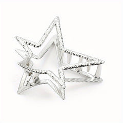Y2K Metal Star Hair Claw Shark Claw Mini Hair Clip