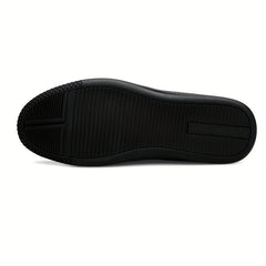 Men's Breathable No Tie Lace Cut Out Leather Shoes