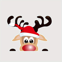 Christmas Car Window Sticker Decoration Santa Elk Glass Sticker