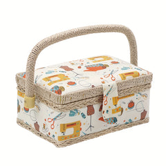 European Sewing Tool Box Needle Thread Storage Box with Handle