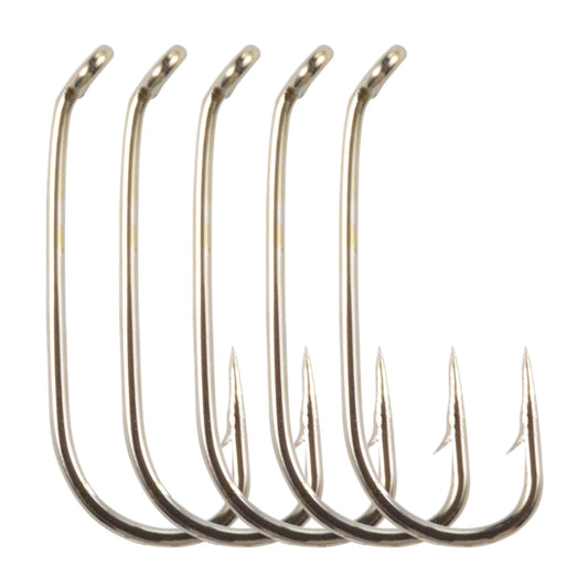 50pcs Fly Fishing Hooks with Straight Handle Barbs 8-22 for Dry Flies