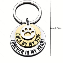 Pet Memorial Keychain for Dog and Cat Loss Sympathy Jewelry