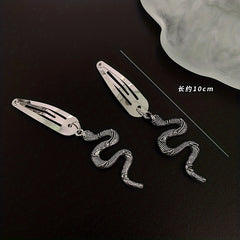 2pcs Silvery Hair Clip Snap Clip Y2K Hair Accessories
