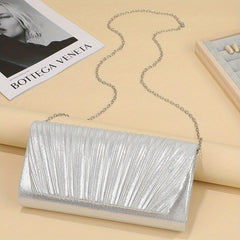 Retro Ruched Clutch Square Bag Classic Evening Bag