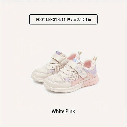 TARANIS Girls Low Top Mesh Sneakers Hook And Loop Fastener