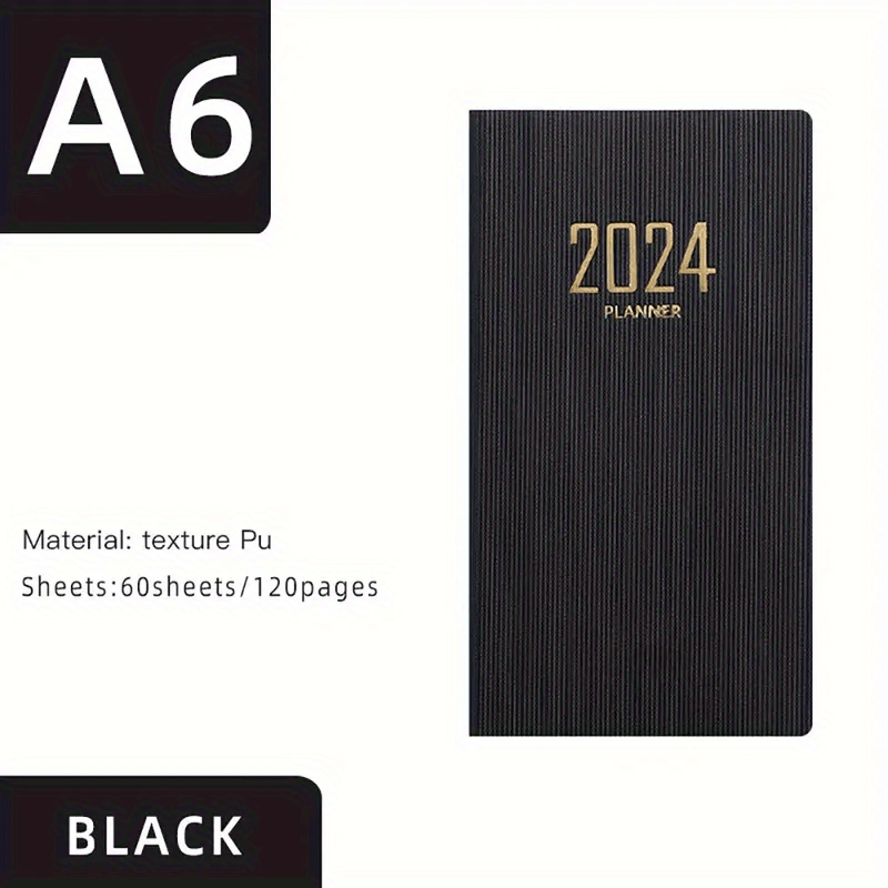 A6 English Daily Planner Notebook - Time Efficiency Management