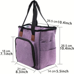DIY Yarn Bag Knitting Organizer Tote Bag with Portable Storage