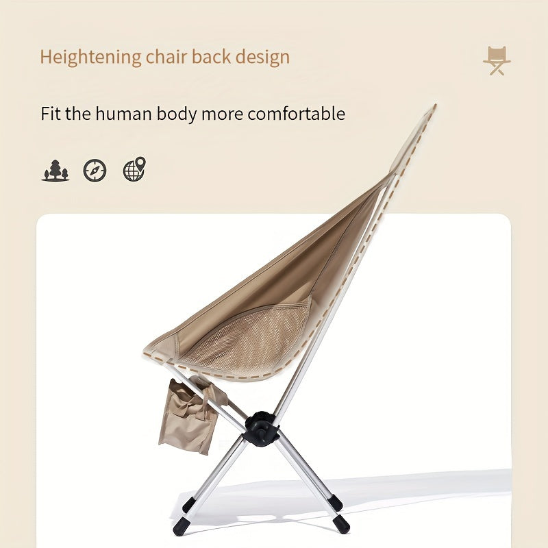 Portable High Back Chair Lightweight Aluminum Fold