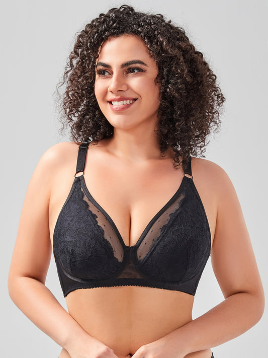 Full Coverage Underwire Mesh Bra