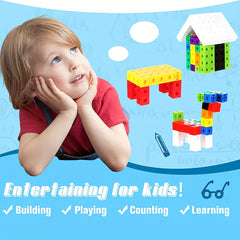 Colorful Cubes Building Blocks Set Educational Math Learning Aid