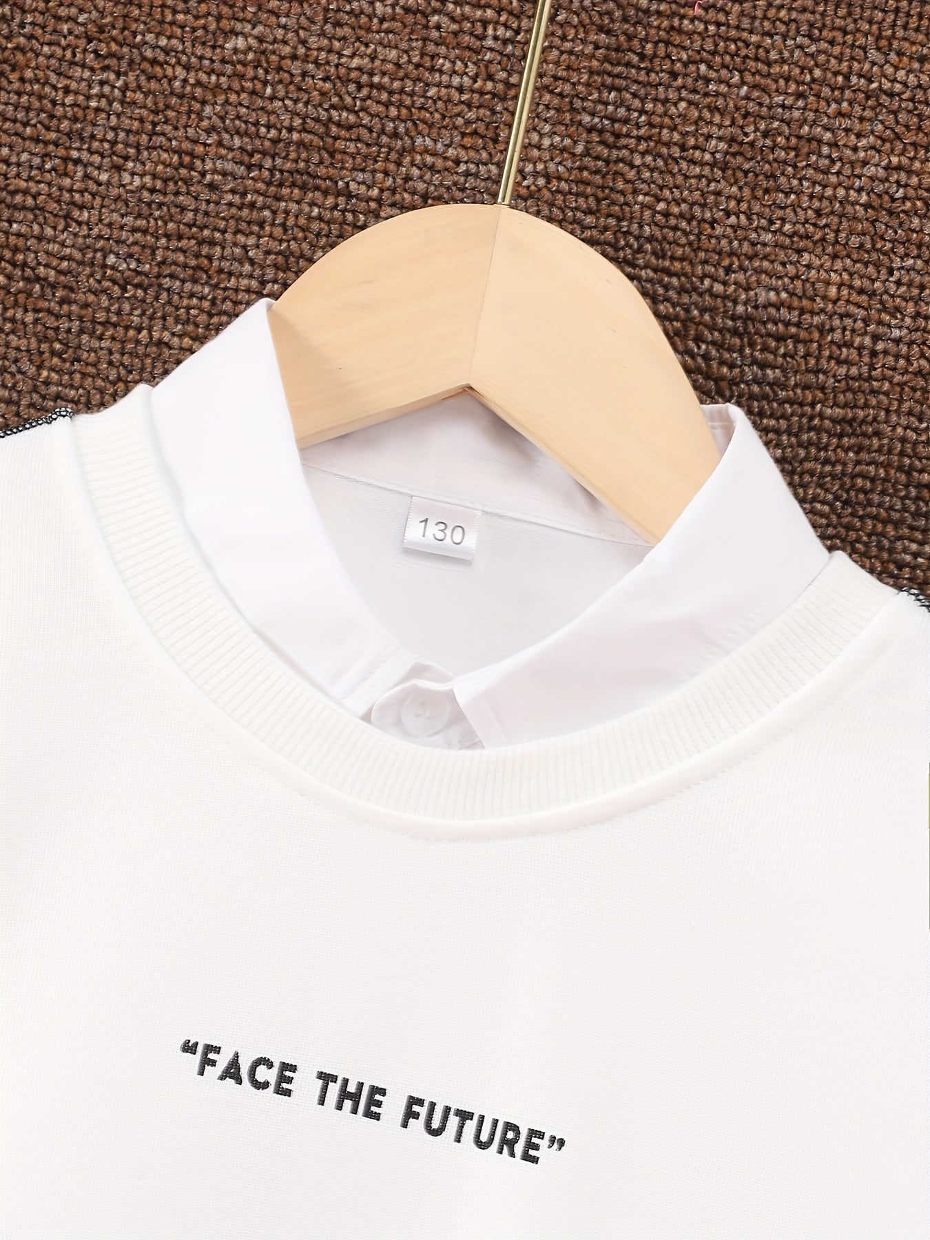 FACE THE FUTURE Boys Sweatshirt Long Sleeve Crew Neck Tops