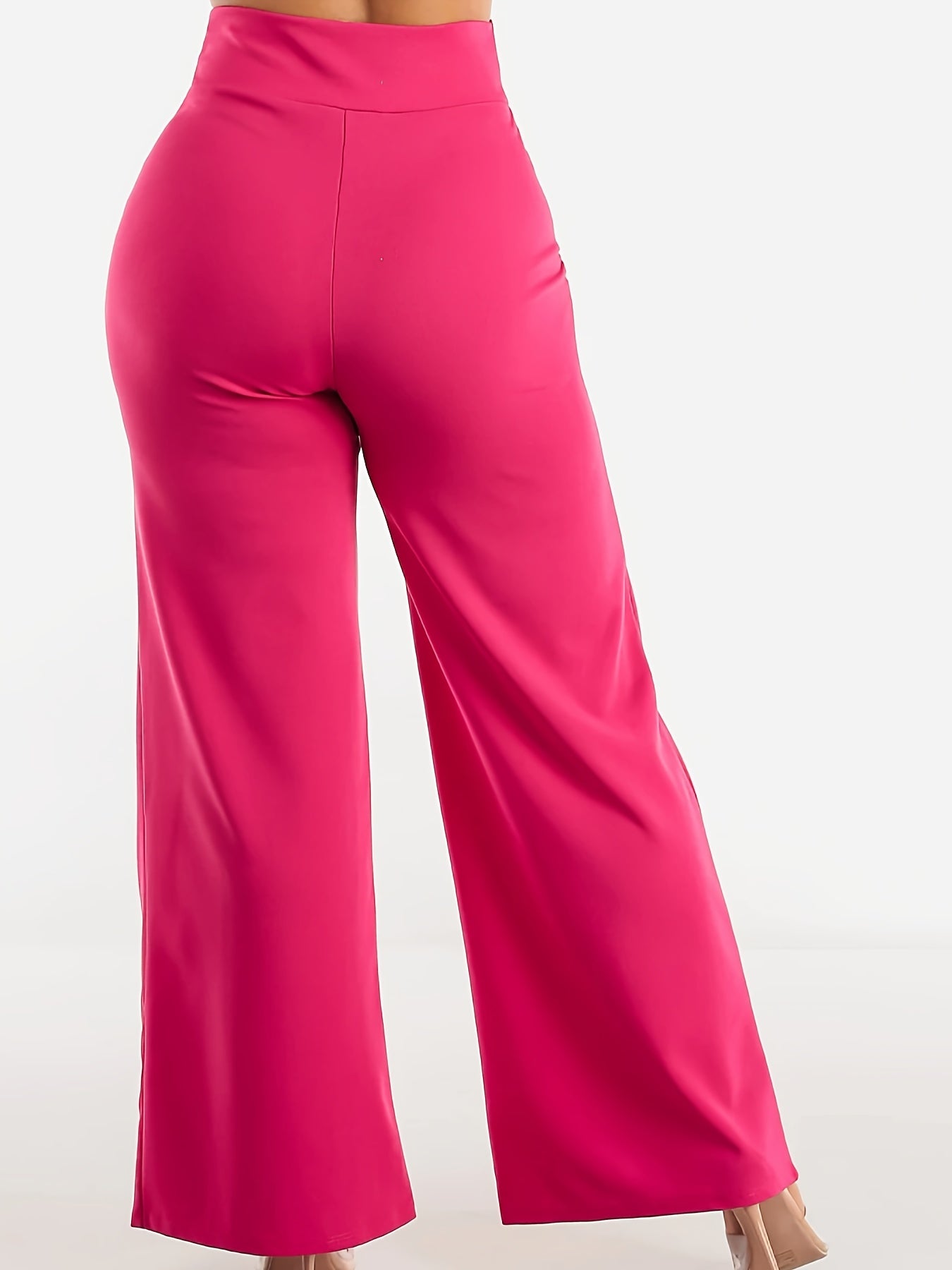  Casual Pants Women's Plus Solid Stitching Elastic High Rise