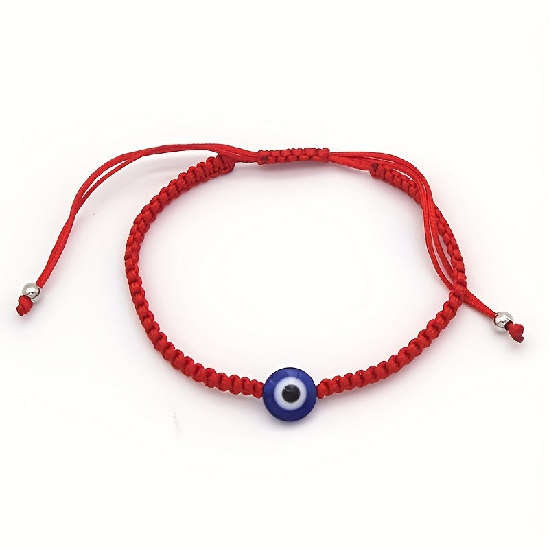 Evil Eye Charm Red Rope Adjustable Bracelet Unisex Hand Decoration