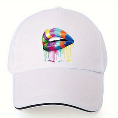 Pure Lips Pattern Men's Baseball Cap Outdoor Unisex Party Hat