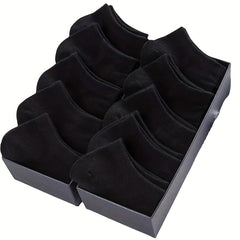 5 Pairs Men's Summer Ankle Socks Gray Low Cut Breathable Solid Socks