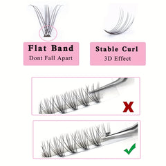 Curl Mix 12 14 16mm Cluster Lashes for DIY Eyelash Extension at Home