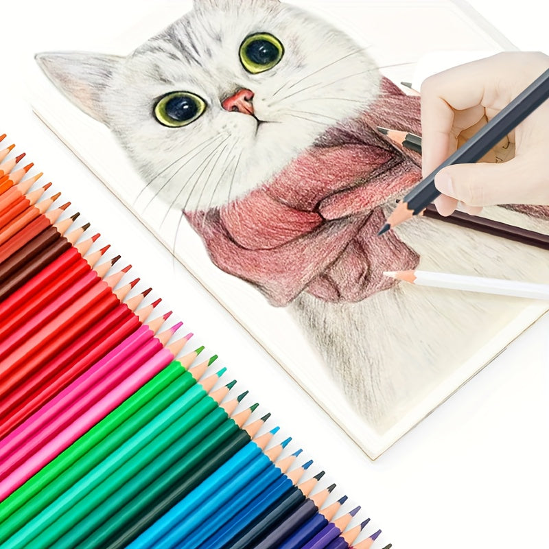 12 24pcs Artistic Drawing Pencils Set Vibrant Colors