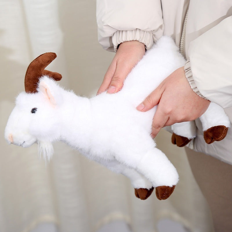 Soft Plush Goat Doll & Realistic Fur Texture