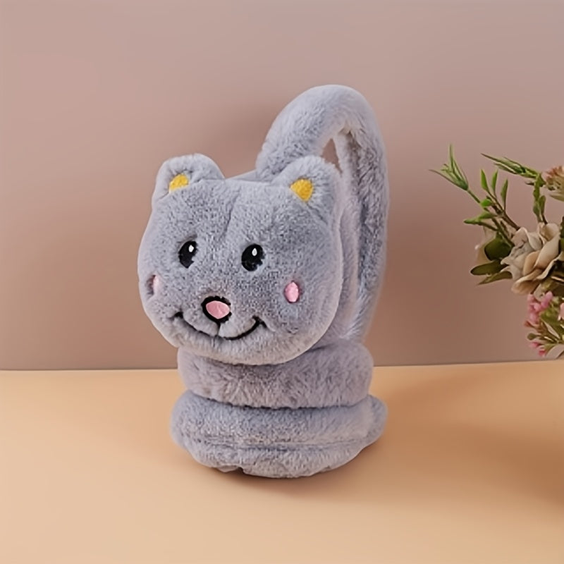 Whimsy Winter Cartoon Cat Ear Warmer for Women