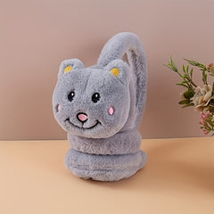 Whimsy Winter Cartoon Cat Ear Warmer for Women