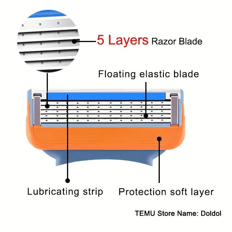 5-Layer Manual Safety Razor Shaving Set for Men and Women