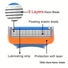 5-Layer Manual Safety Razor Shaving Set for Men and Women