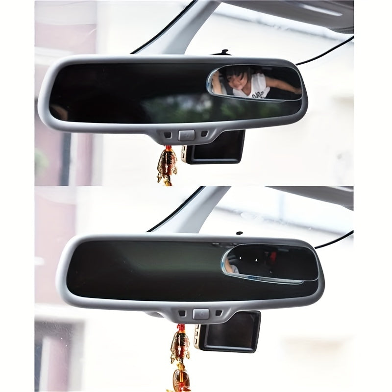 2pcs Car Long Curved Rearview Mirror Blind Spot Mirror HD Anti glare