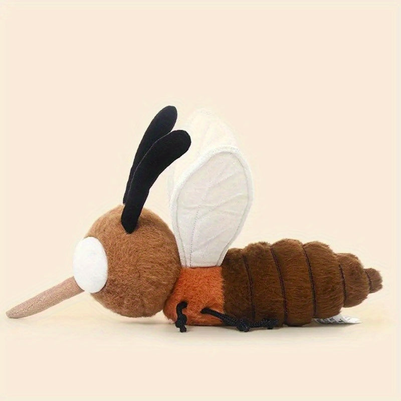 Mosquito Plush Toy Soft Stuffed Insect Doll Brown Body & Face