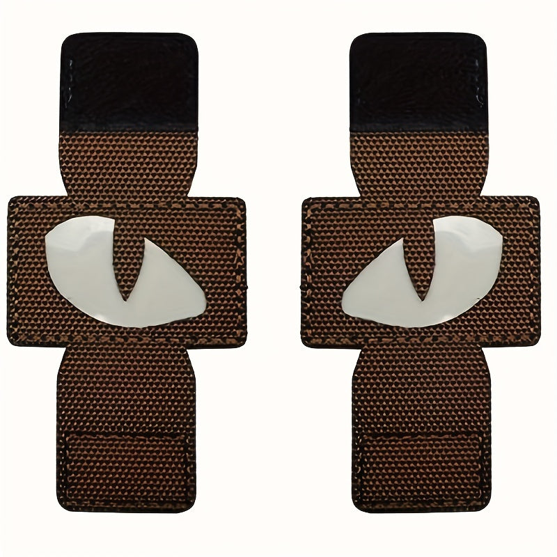 Cat Eyes Morale Patches Glow In Dark Hook And Loop Fasteners Embroidery Patches