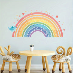 Cartoon Rainbow Lace Wall Sticker Bedroom Decorative Self-adhesive Removable