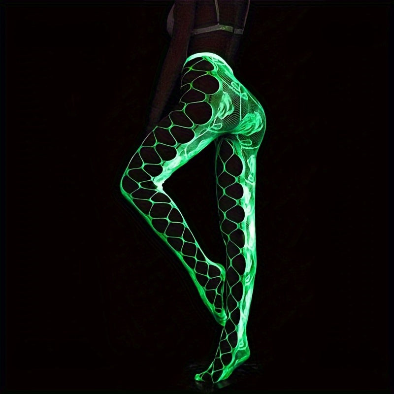 Luminous Jacquard Fishnet Tights Women's Stockings