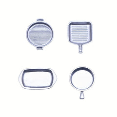 Toy Steak Frying Pan Set Plastic Kitchen Baking Tray DIY Home S