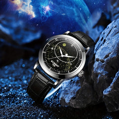 KUERST Student's Auto Mechanical Watch Waterproof Starry Sky Butterfly
