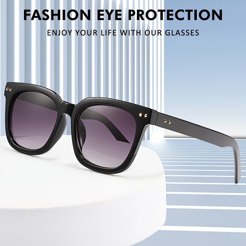 Large Square Frame Sunglasses Women's Gradient Eyewear