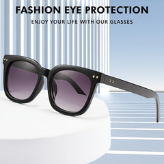 Large Square Frame Sunglasses Women's Gradient Eyewear