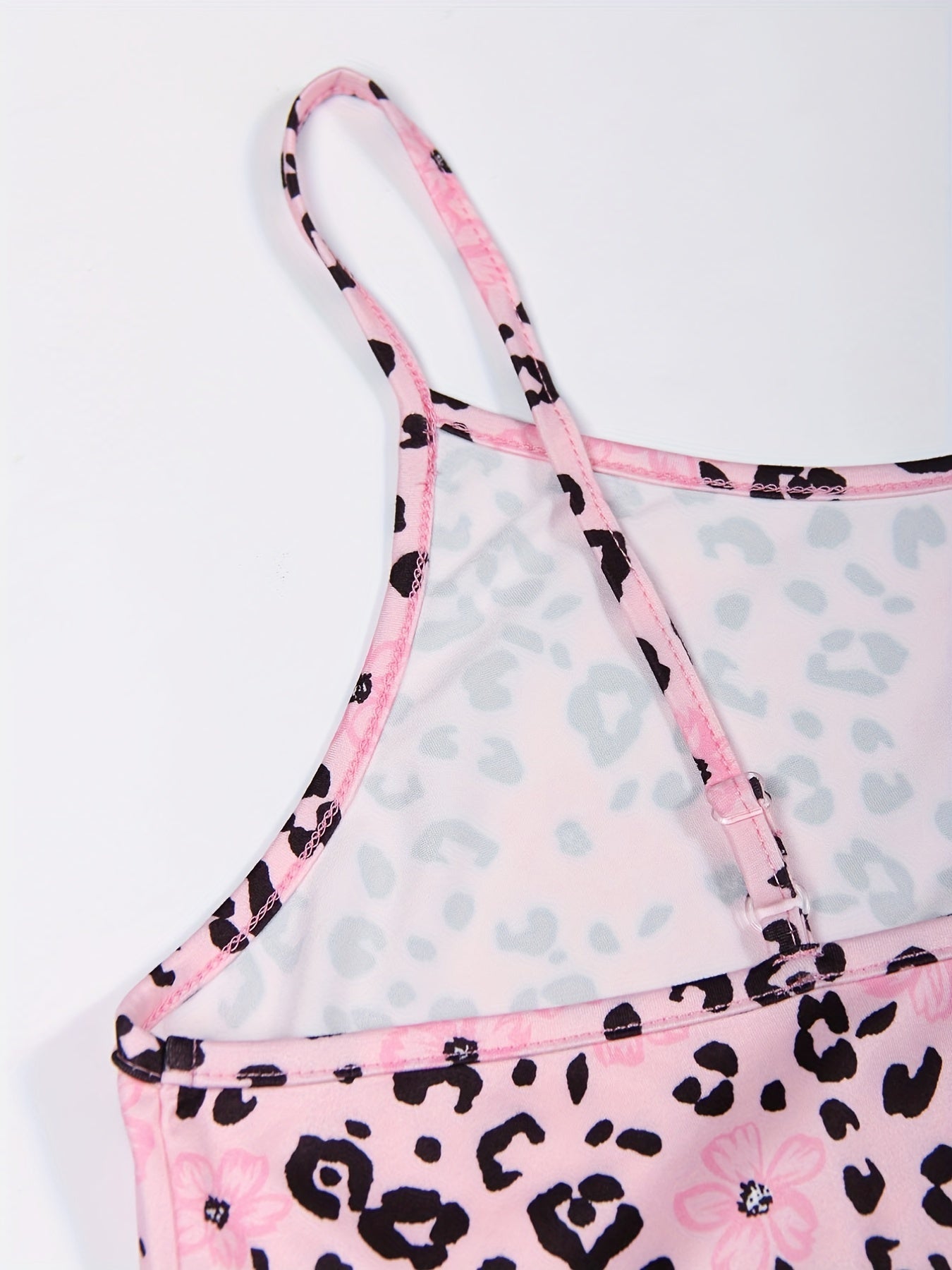  Leopard Print Stretch Cami Dress