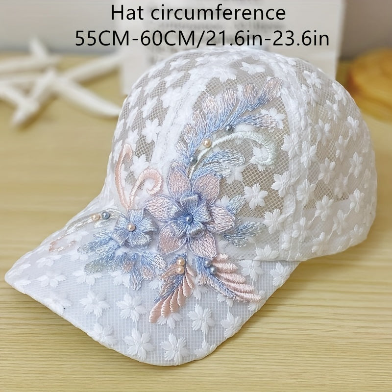 Lace Floral Baseball Cap Sun Hat