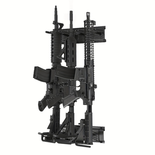 Heavy Duty Wall Mount Steel Rack with 3 Slots, Holds Up to 72.57 KG