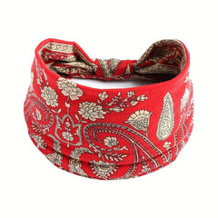 Paisley Pattern Headband Soft Hair Band Vintage Hair Accessories