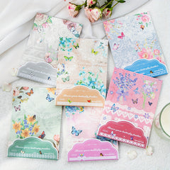 30pcs Vintage Flower Butterfly Paper Retro Lace Journal Collage Background